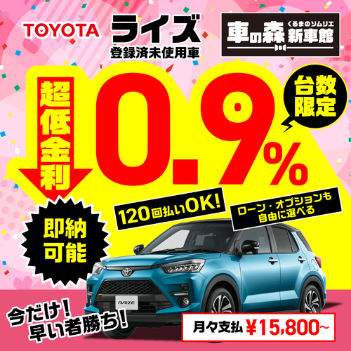 261002車の森新車館様様_GDN_1200×1200_ライズ_金利0.9%
